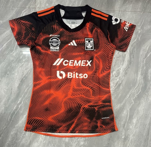 2023/24 Tigres UANL Red & Black Female Thailand Soccer Jersey AAA-07