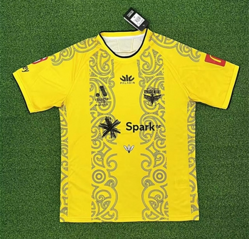 2023/24 Wellington Phoenix FC Home Yellow Thailand Soccer Jersey AAA-320