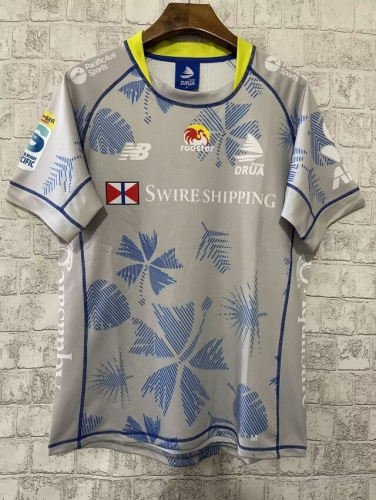 2024 Fiji Home Light Gray Thailand Rugby Shirts-805