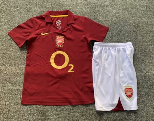 Kids 05-06 Retro Version Arsenal Home Red Kids/Youth Soccer Uniform-1040/311