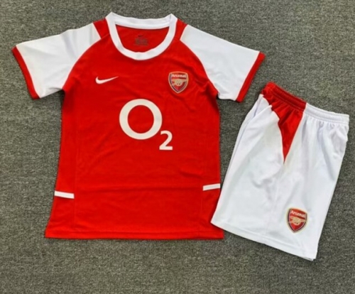 Kids 02-04 Retro Version Arsenal Home Red Kids/Youth Soccer Uniform-1040/811