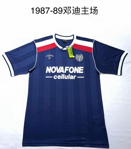 87-89  Retro Version Dundee United F.C. Blue Thailand Soccer Jersey AAA-709