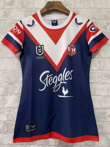 2024 Women Version Rooster Home Royal Blue Thailand Rugby Shirts-805