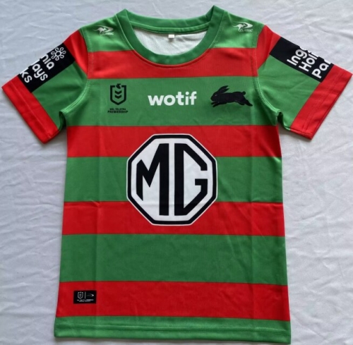 2024 Kids/Youth South Sydney Rabbitohs Green Thailand Rugby Shirts-805
