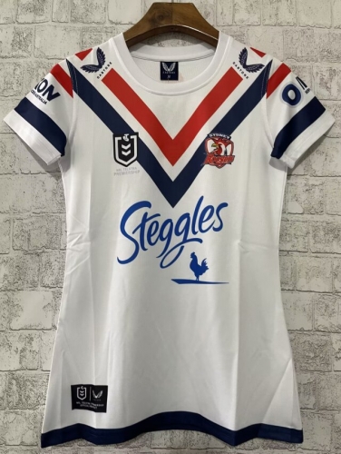 2024 Women Version Rooster Away White Thailand Rugby Shirts-805
