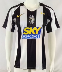 04-05 Retro Version Juventus Home Black & White Thailand Soccer Jersey AAA-522/503/811