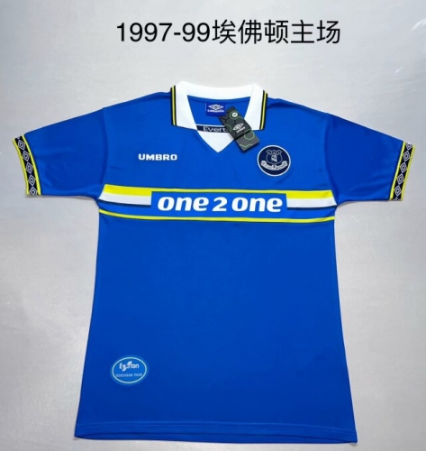 97-99 Retro Version Everton Home Blue Thailand Soccer Jersey AAA-710