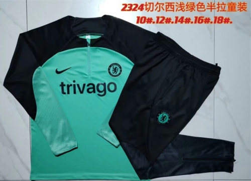 2023/24 Chelsea Green Kids/Youth Thailand Soccer Tracksuit Uniform-815