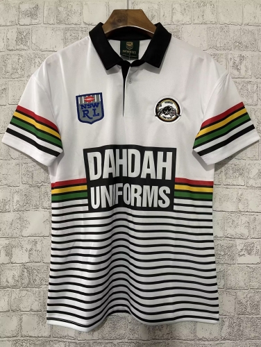 Retro Version Lions White Thailand Rugby Shirts-805