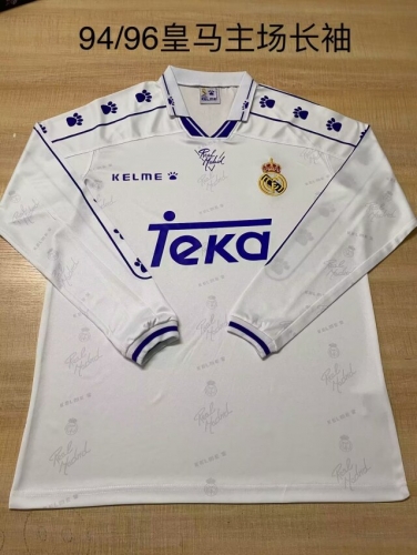 94-96 Retro Version Real Madrid Home White Thailand Soccer Jersey AAA-2041