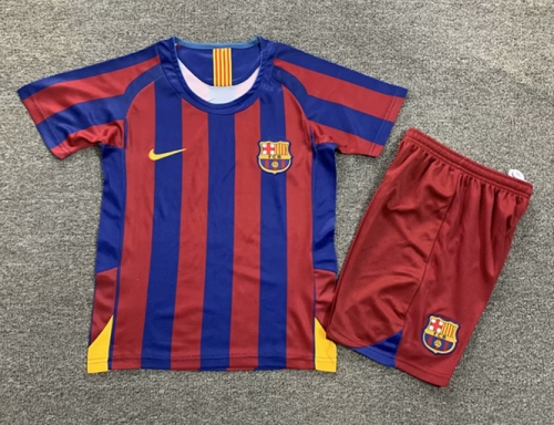 05-06 Retro Version Barcelona Blue & Red Kids/Youth Soccer Uniform-1040/811