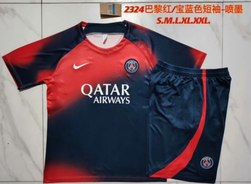 2023/24 Paris SG Red Shorts-Sleeve Thailand Soccer Uniform-815