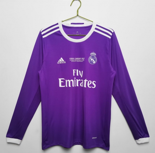 16-17 Retro Champion Version Real Madrid Purple LS Thailand Soccer Jersey AAA-301/710