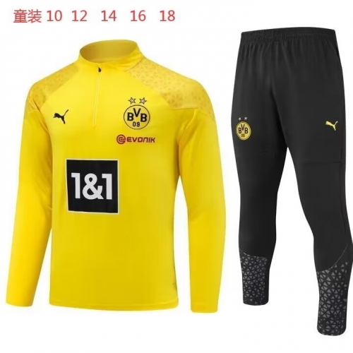 2023 Borussia Dortmund Yellow Kids/Youth Soccer Tracksuit Uniform-GDP