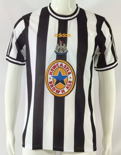 1997-99 Retro Version Newcastle United Home Black & White Thailand Soccer Jersey AAA-7T301/503