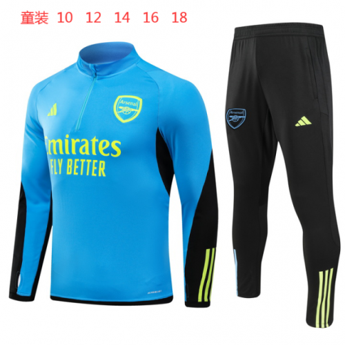 Kids 2023/24 Arsenal Light Blue Kids/Youth Soccer Tracksuit Uniform-GDP