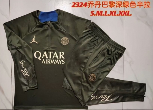 2023/24 Paris SG Dark Green Thailand Soccer Uniform-815