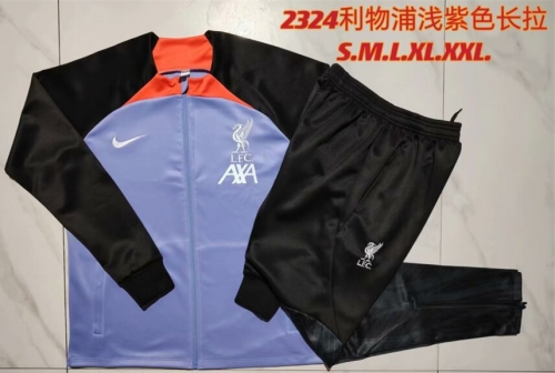2023/24 Liverpool Purple &Black Thailand Soccer Jacket Uniform-815