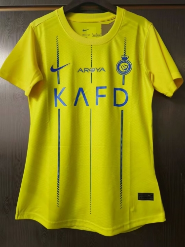 2023/24 Al Nassr Home Black & Yellow Female Soccer Jersey AAA-JJ