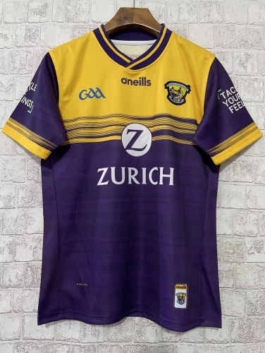 2023/24 GAA Loch Garman Yellow & Purple Thailand Rugby Shirts-805