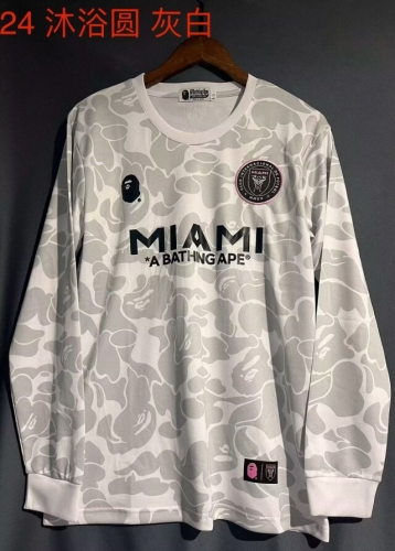 2023/24 Inter Miami CF Gray & White LS Thailand Soccer Jersey AAA-709