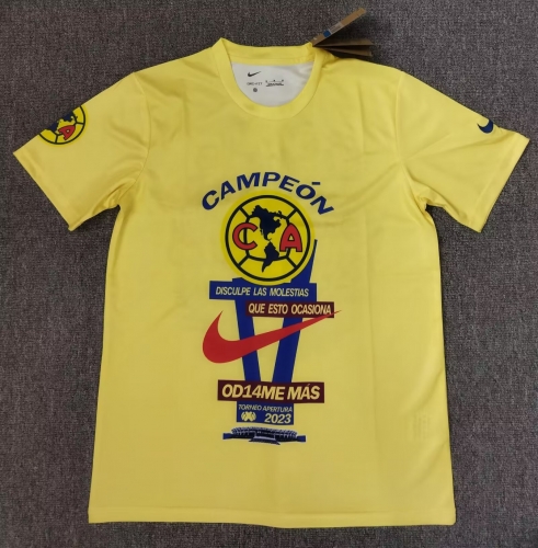 Commemorative Edition América Yellow Thailand Soccer Jerseys AAA-07