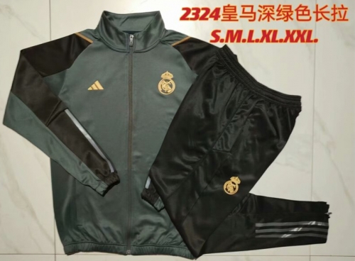 2023/24 Real Madrid Dark GreenThailand Jacket Uniform-815