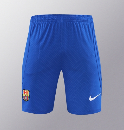 2024/25 Barcelona White & Blue Thailand Soccer Training Shorts with pocket-418