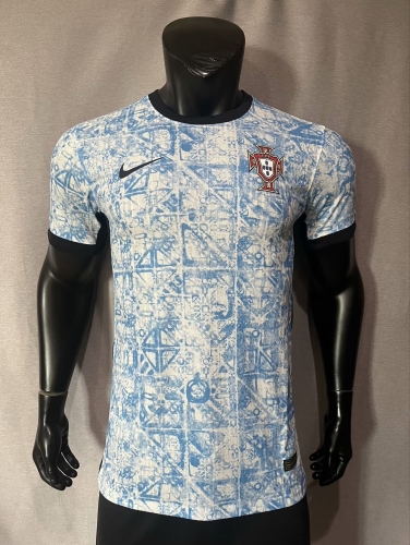 Player Version 2024/25 Portugal Away Blue & White Thailand Soccer Jersey AAA-308/MY/210