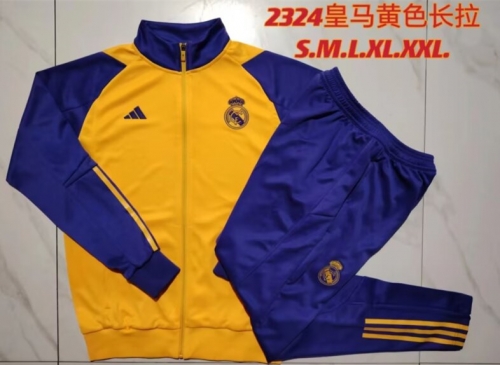 2023/24 Real Madrid Yellow Thailand Jacket Uniform-815