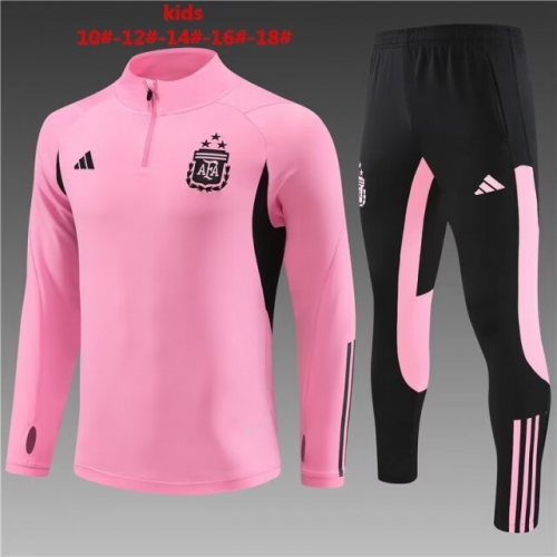 2023/24 Argentina Pink Kids/Youth Tracksuit Unifom-801