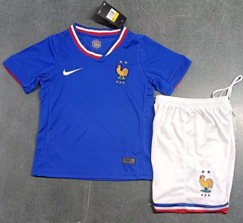 Kid 2024/25 France Home Blue Kid/Youth Soccer Uniform-507/36/123