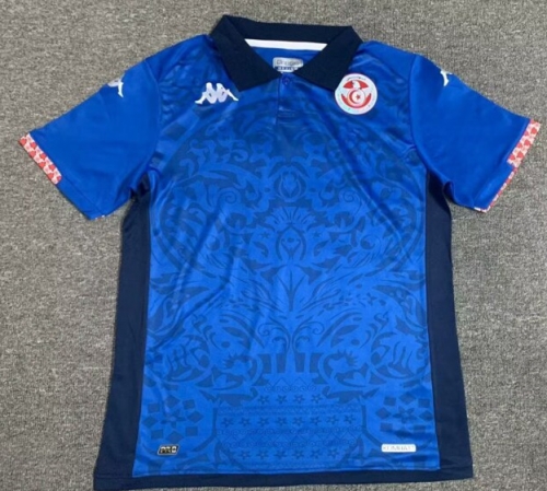 2024 Tunisia 2nd Away Blue Thailand Soccer Jersey AAA-1040