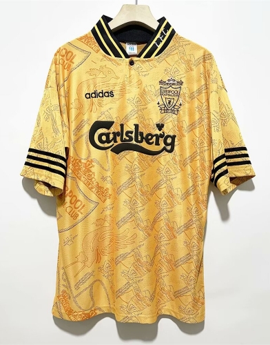 1995 Retro Version Liverpool 2nd Away Yellow Thailand Soccer Jersey AAA-710/2011