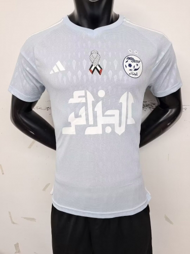 #A14 Player Version 2023/24 Algeria Light Blue Thailand Soccer Jersey AAA-MY