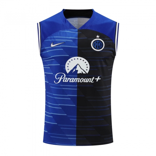 2023/24 Inter Milan Blue & Black Thailand Soccer Training Vest-418
