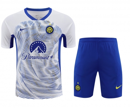 2023/24 Inter Milan Blue & White Thailand Soccer Training Uniform-418