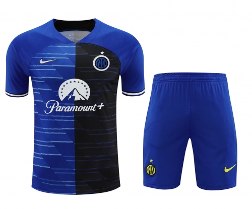 2023/24 Inter Milan Blue & Black Thailand Soccer Training Uniform-418