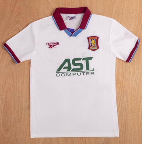 95-96 Retro Version Aston Villa Away White Thailand Soccer Jersey AAA-1041