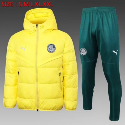 2023/24 SE Palmeiras Yellow Thailand Soccer Cotton Coat With Hat-815