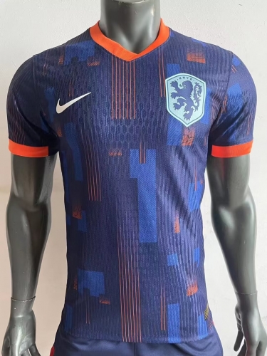 Player Version 2023/24 Netherlands Away Blue & PurpleThailand Soccer Jersey AAA-703/MY/308