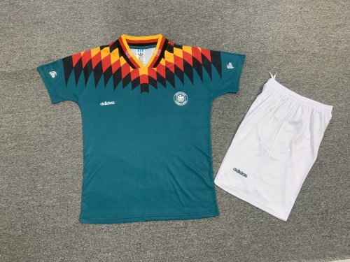 94 Retro Version Kids Germany Away Green Kids/Youth Soccer Uniform-1040