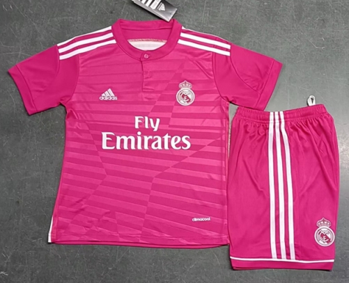 Kids14-15 Retrro Model Real Madrid Away Red Kids/Youth Soccer Uniform-1040/123/516