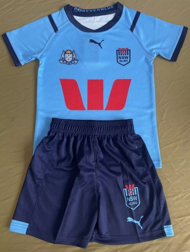 Kids 2024 Langholden Blue Thailand Rugby Uniform-805