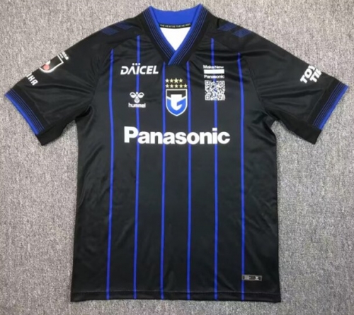 2023/24 Gamba Osaka Home Blue & Black V Collar Thailand Soccer Jersey AAA-417