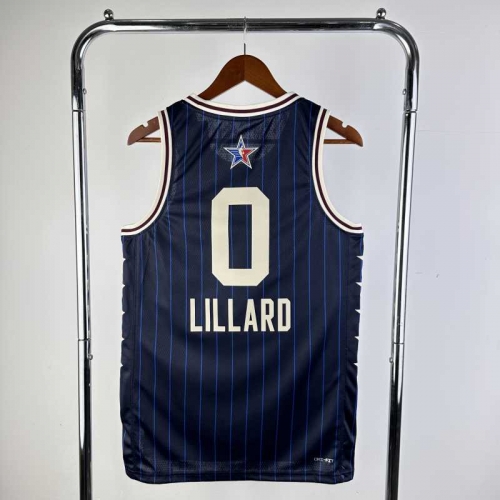 All Star 2024 Season NBA Royal Blue #0 (LILLARD) Jersey-311