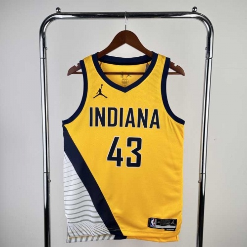 2023 Season Limited Version Indiana Pacers NBA Yellow #43 Jersey-311