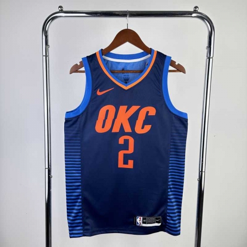 NBA Oklahoma City Thunder Blue #2 Jersey-311