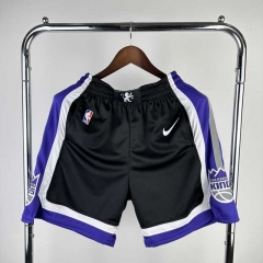 2024 Season Sacramentos Kings NBA Away Black Shorts-311