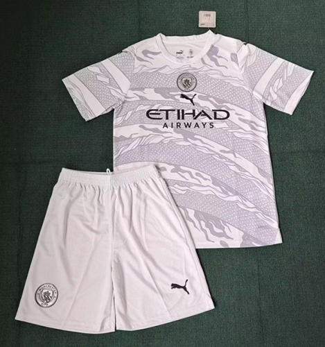 2024/25 Manchester City White Soccer Uniform-SKE/516